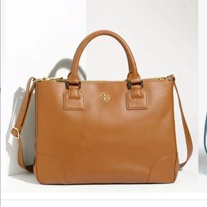Tory Burch Robinson double zip tote